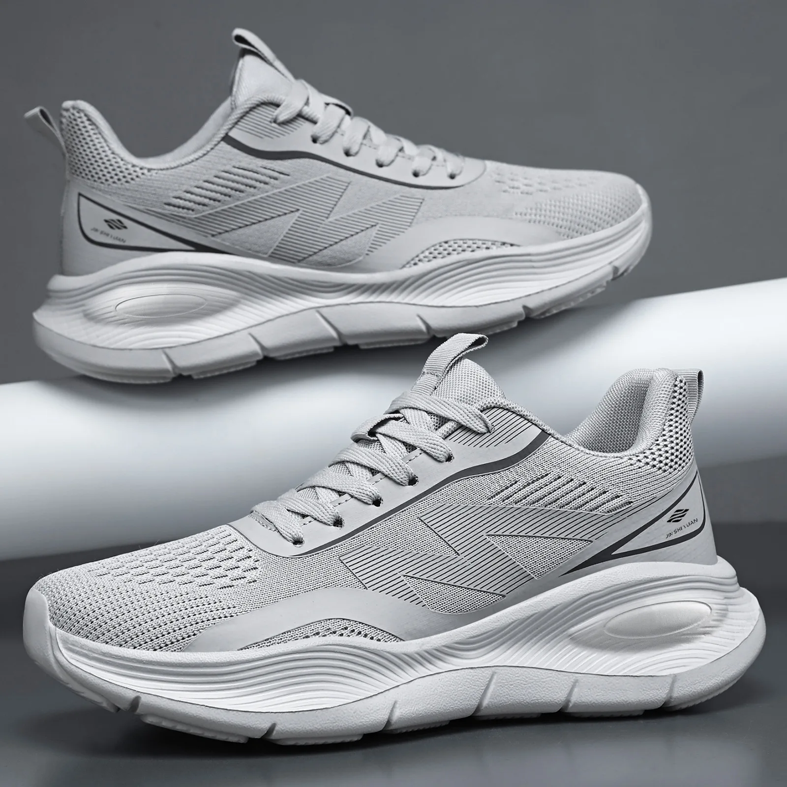 Shock Absorbing Gym Trainers - Herren-Laufschuhe aus Mesh, leicht, einfarbig, atmungsaktiv,