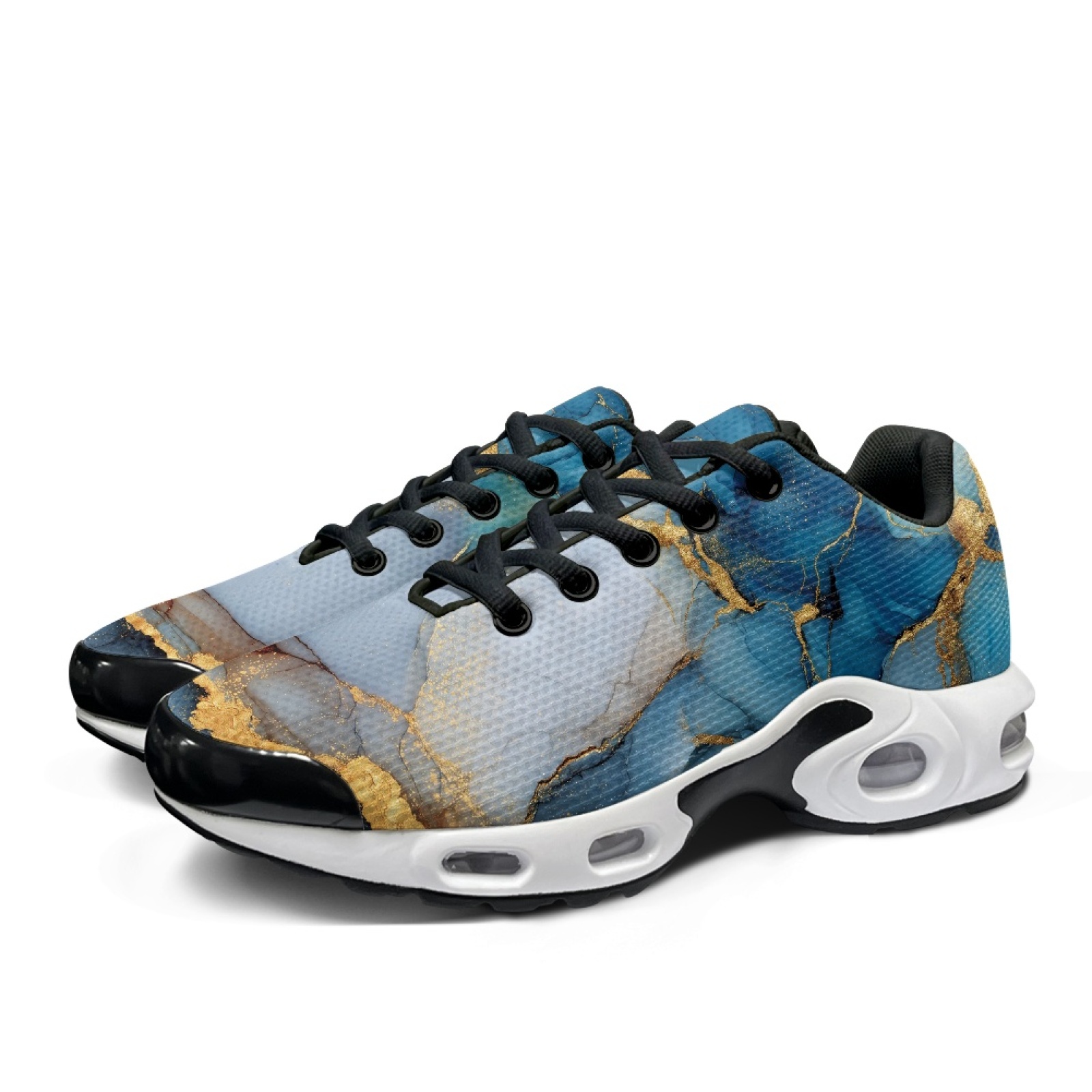 PENSTROLL Blau-Gold-Geäderte T – Air Cushion Jogger Shoes Men Bewertung und Preis