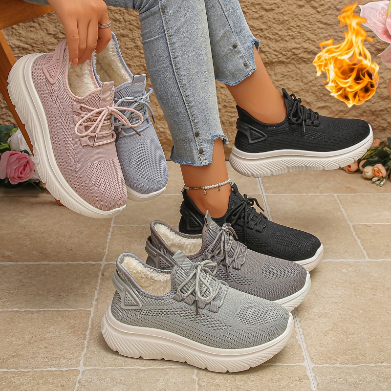 2027 Damen Outdoor-Wanderschuh – Knit Fabric Lace Up Sneakers Bewertung und Preis