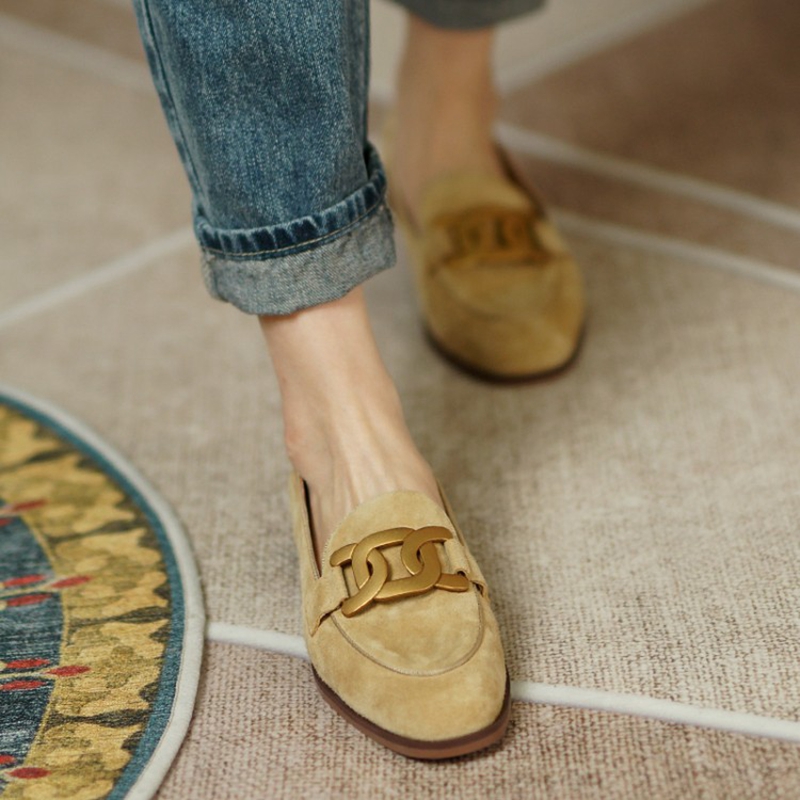 Wildleder Leder Frauen Loafers – Heels Bewertung und Preis