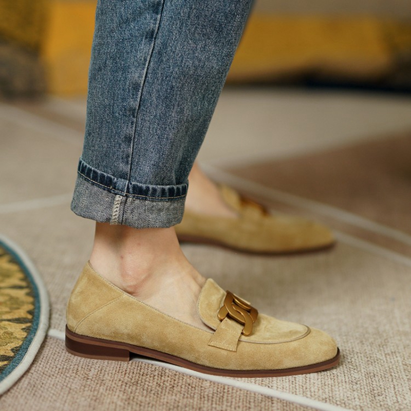 Wildleder Leder Frauen Loafers – Heels Bewertung und Preis