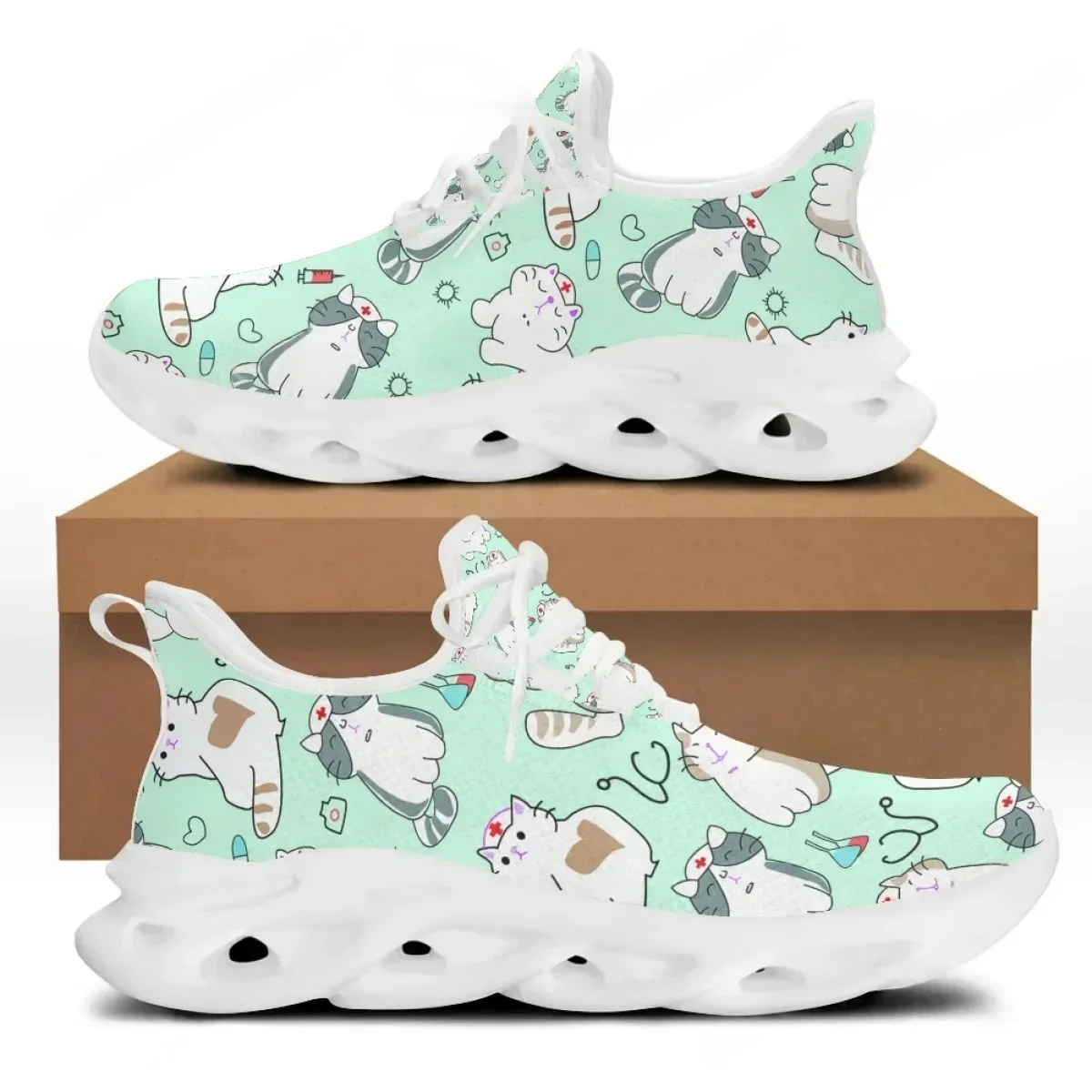 Heiße Sommer- und Frühlingssne – Knit Fabric Lace Up Sneakers Bewertung und Preis